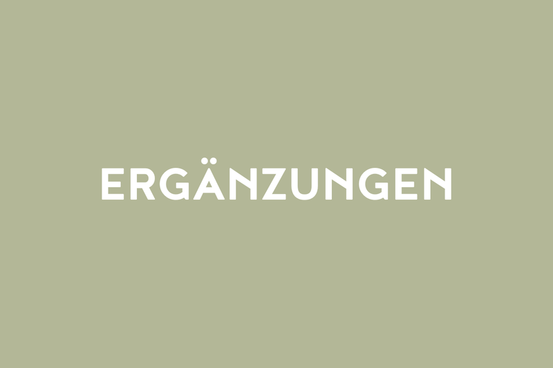 Ergänzungen