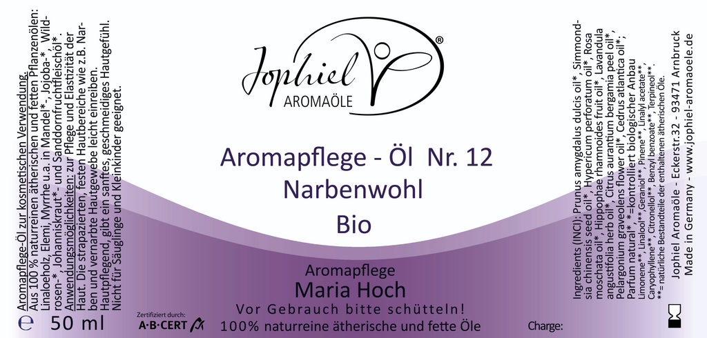 Aromapflege-Öl Nr. 12 Narbenwohl Bio 50 ml