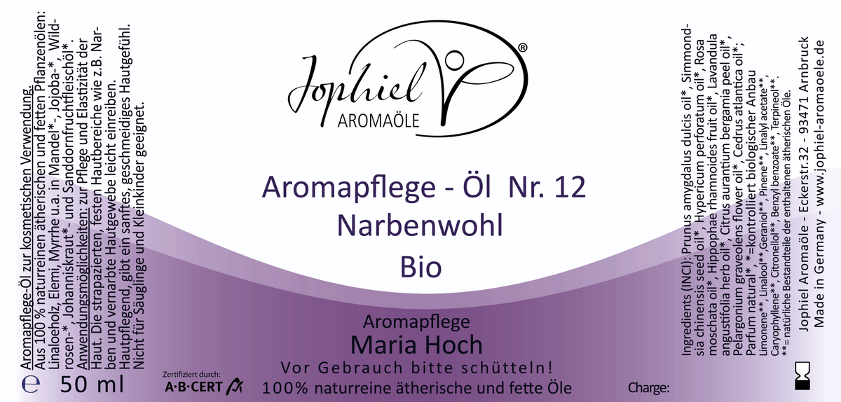 Aromapflege-Öl Nr. 12 Narbenwohl Bio 50 ml