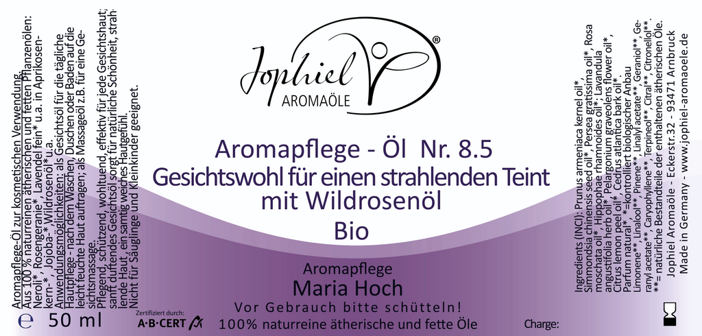 Aromapflege-Öl Nr. 08.5 Gesichtswohl Bio 50 ml