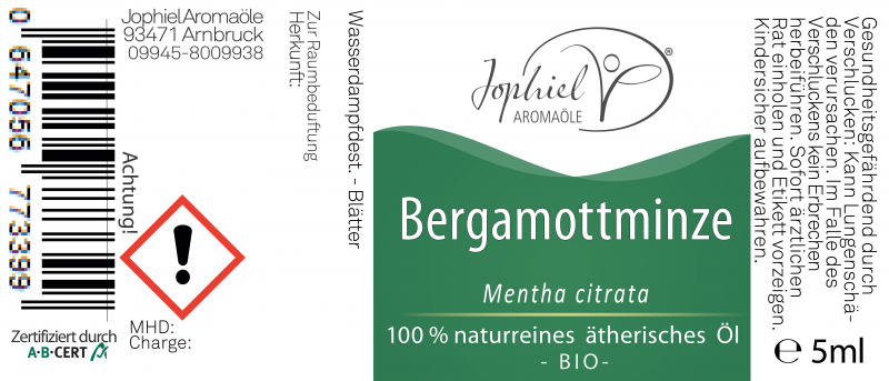 Bergamottminze Öl Bio 5 ml