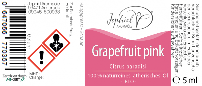 Grapefruit pink Öl Bio 5 ml