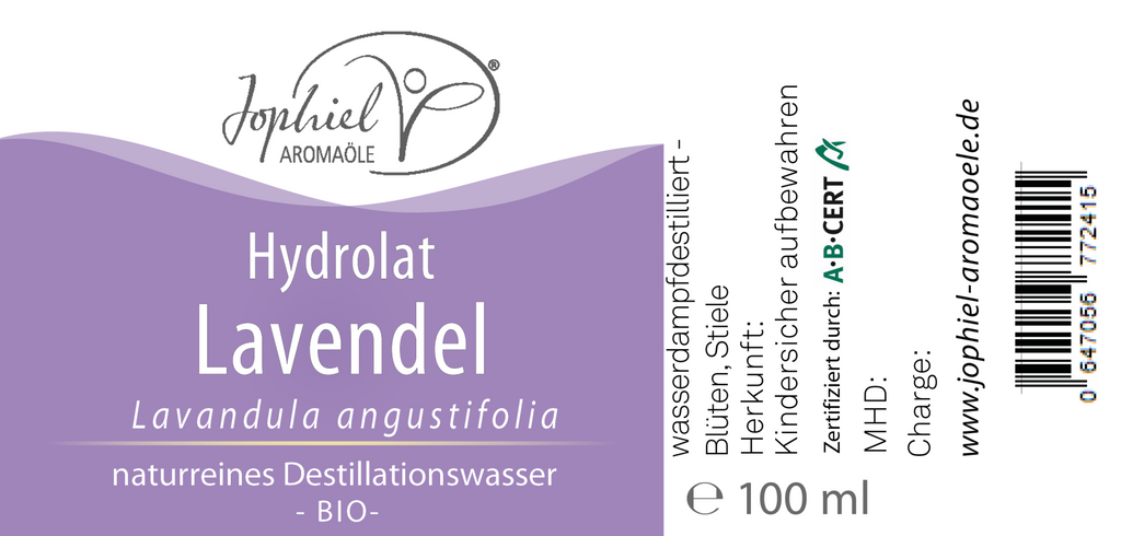 Lavendel-Hydrolat Bio 100 ml mit Zerstäuber