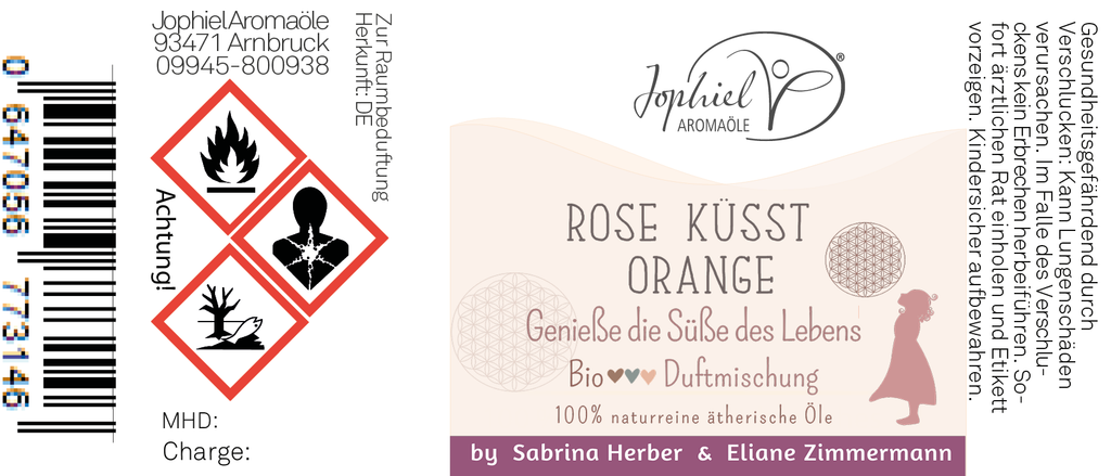 Rose küsst Orange Duftmischung Bio
