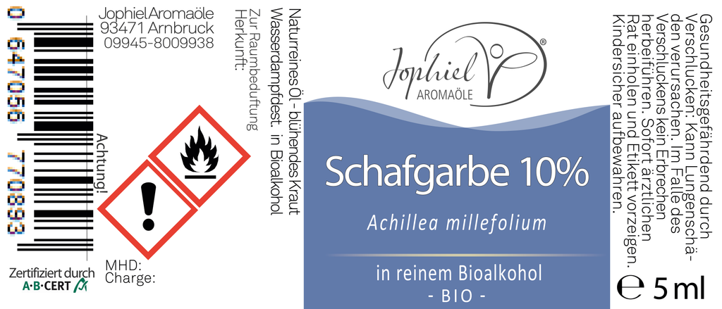 Schafgarbe 10%ig in Bioalkohol 5 ml
