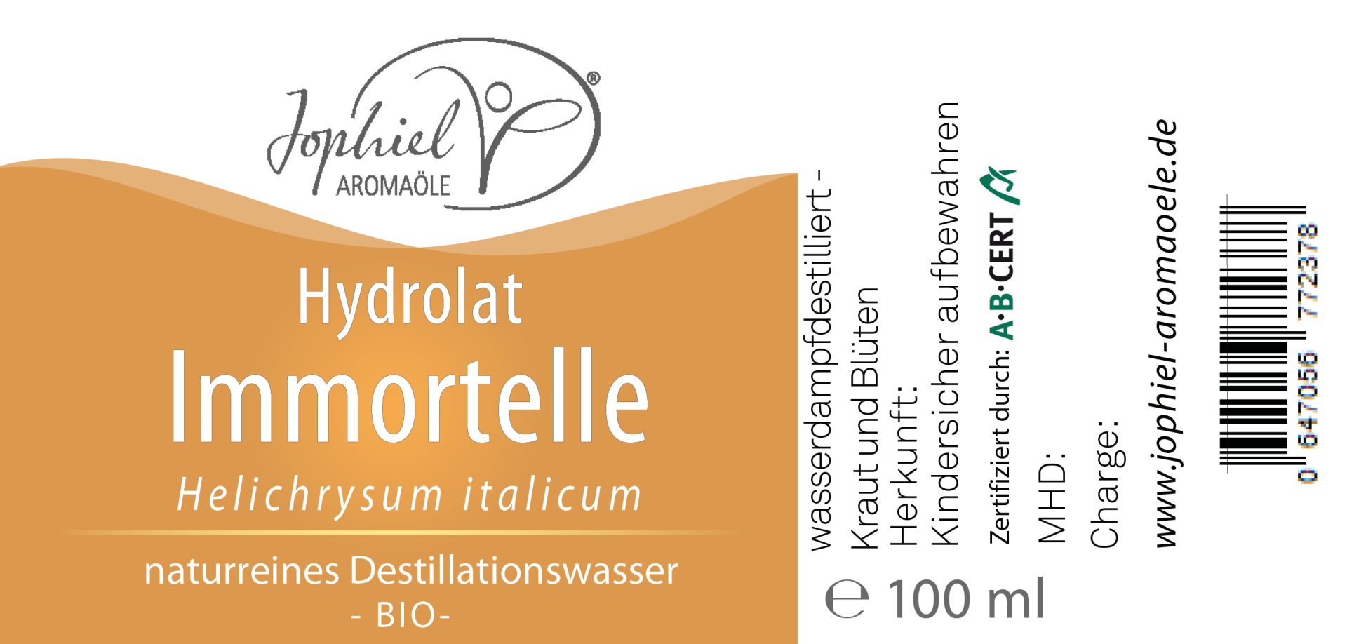 Immortellen-Hydrolat Bio 100 ml mit Zerstäuber