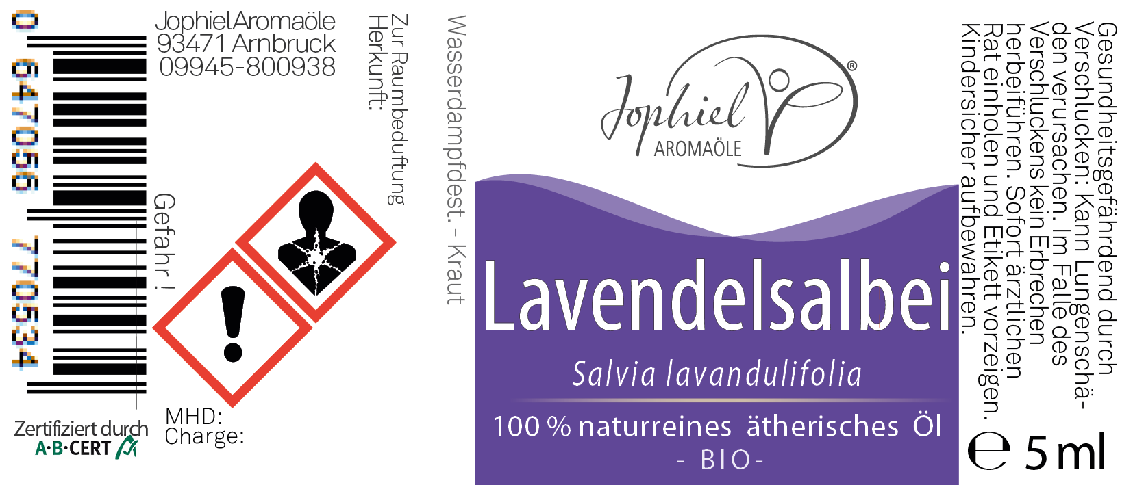 Lavendelsalbei Öl Bio 5 ml