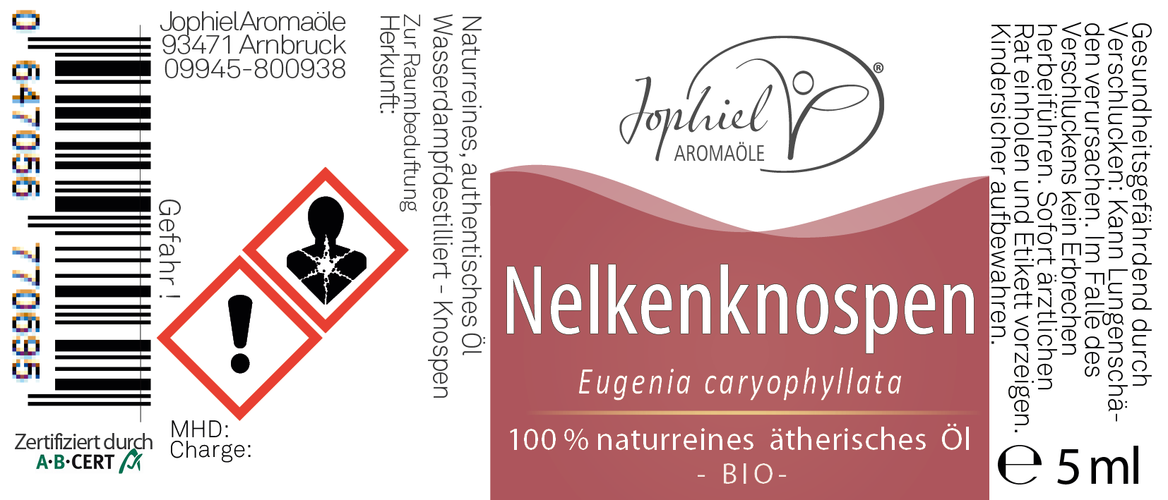 Nelkenknospen Öl Bio 5 ml