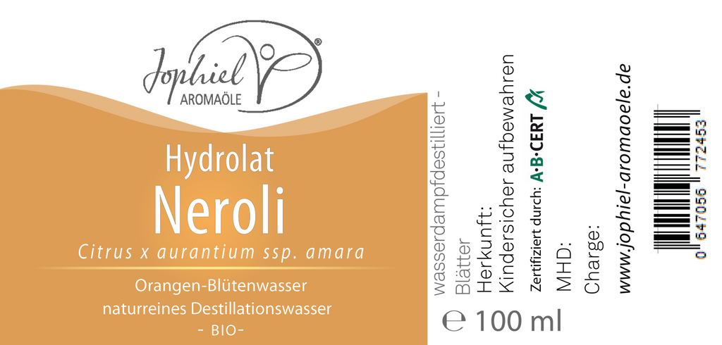 Neroli-Hydrolat Bio 100 ml mit Zerstäuber