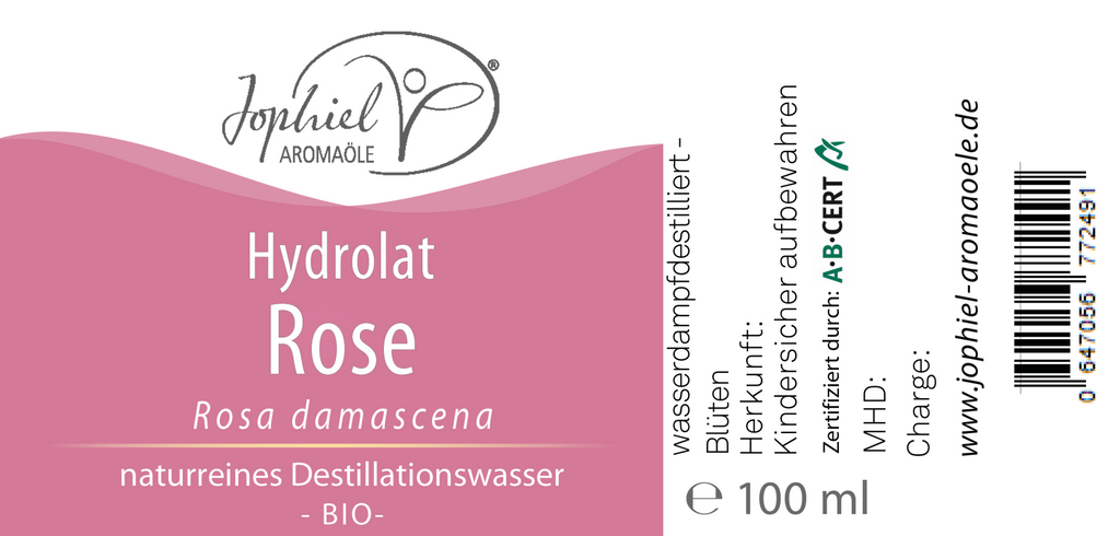 Rosen-Hydrolat Bio 100 ml mit Zerstäuber