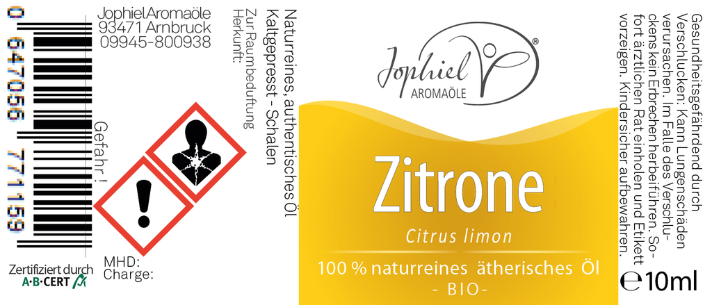 Zitrone Öl Bio 10 ml